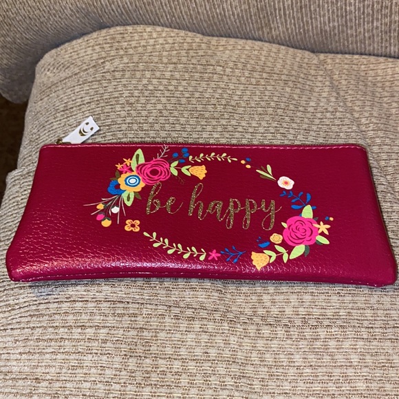 🩷💛🧡💙💚NWT “Be Happy” Cosmetic/Storage Case/Bag - Picture 6 of 10